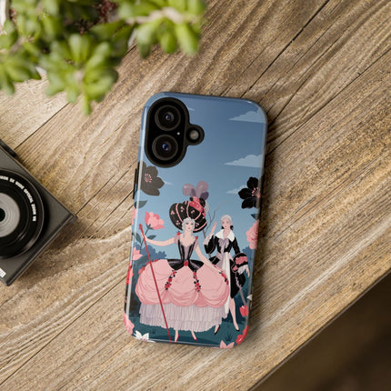 🌹🎭 The Rose Masquerade Promenade Phone Case – Art Deco Floral Elegance