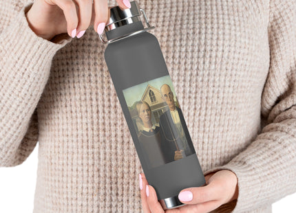 American Gothic by Grant Wood Copper Vacuum Insulated Bottle, 22oz