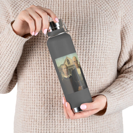 American Gothic by Grant Wood Copper Vacuum Insulated Bottle, 22oz