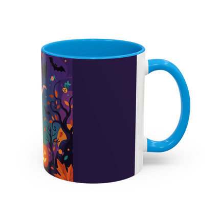 🐈‍⬛🎃 The Midnight Black Cat Masquerade Colorful Mug – Whimsical Halloween Elegance