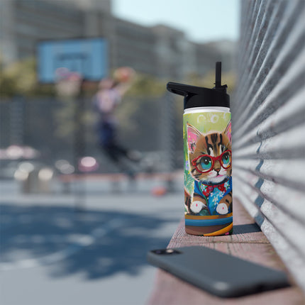 Kitten Scholars Stainless Steel Water Bottle