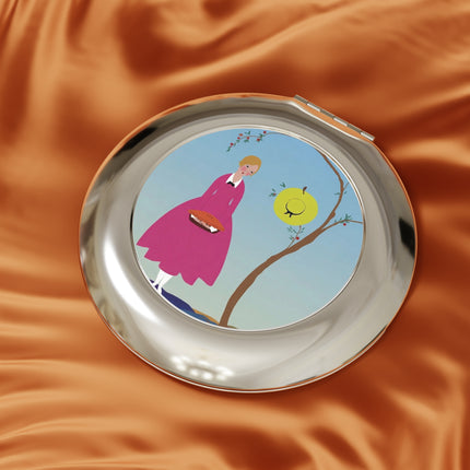 Apple Pie Day Compact Mirror – Whimsical Storybook Charm & Gentle Innocence