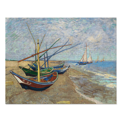 Fishing Boats on the Beach at Saintes-Maries by Vincent Van Gogh Puzzle (110, 252, 500-Piece)