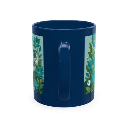 🐉🌿 The Lady & The Garden Dragon Ceramic Mug – Art Deco Botanical Whimsy