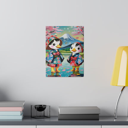 Rainy Day Ducks Matte Canvas, Stretched, 0.75"