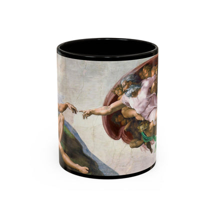 The Creation of Adam by Michelangelo Buonarroti Colorful Mugs (11oz, 15oz)