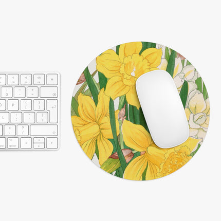 Daffodil by Tanigami Kônan Mouse Pad, Round and Rectangle