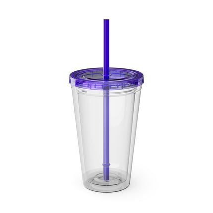 Geisha Kitten's Enchanted Carousel Ride Sunsplash Tumbler with Straw, 16oz