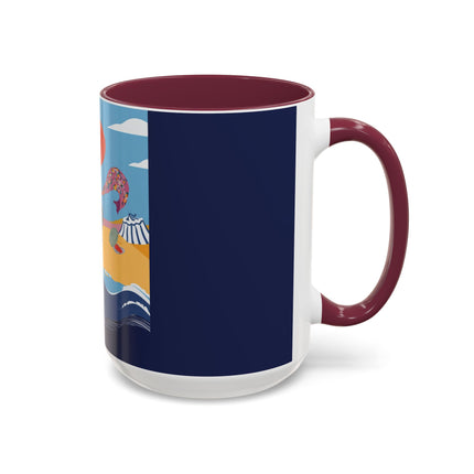 Beachside Promenade Colorful Mugs – Chic Summer Stroll & Coastal Glamour