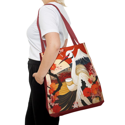 Crane at an Autumn Vineyard Tote Bag (AOP)