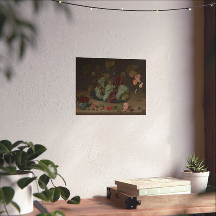 Still-life with Grapes, Flowers, & Berries by Isaak Soreau Matte Horizontal Posters