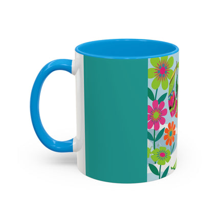 🎿🌸 The Winter Flower Adventurer Colorful Mug – Colorful Ski Fantasy
