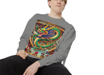 Tibetan Dragon Over Kabuki Duel Sweatshirt
