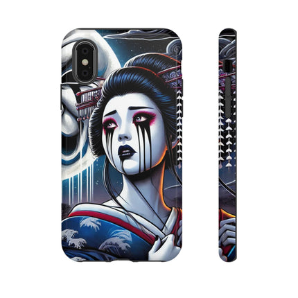 Geisha’s Black Ink Tears Phone Cases