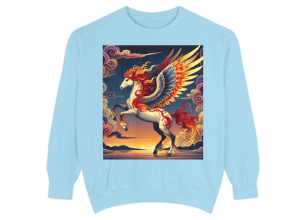 Flame-Winged Horse at Sunset Sweatshirt