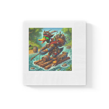 The Daring Drake White Coined Napkins