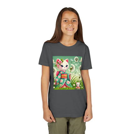 Geisha Kitten and the Dandelion Wish Youth Short Sleeve Tee