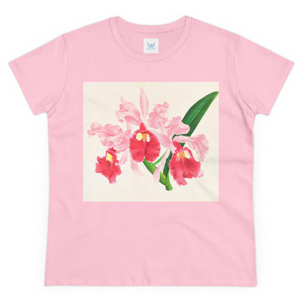Cattleya gigas by Jean Jules Linden Women's Midweight Cotton Tee