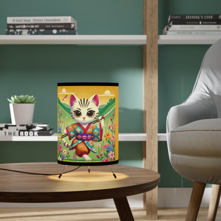 Samurai Kitten Tripod Lamp