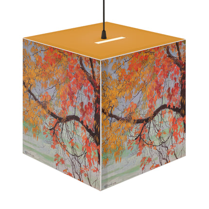 Autumn leaves by Edward Okuń Light Cube Lamp