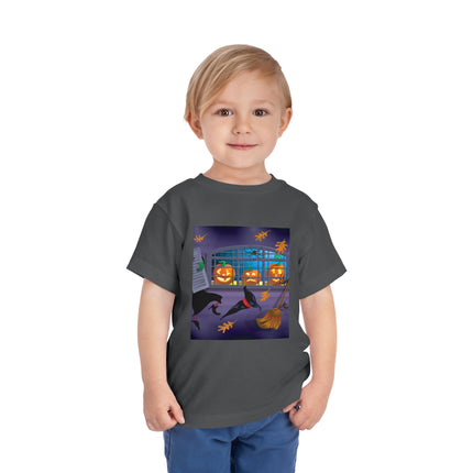 Whimsical Halloween Mischief Toddler Short Sleeve Tee
