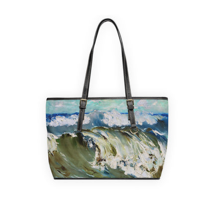 The Wave by Karl Hagemeister PU Leather Shoulder Bag
