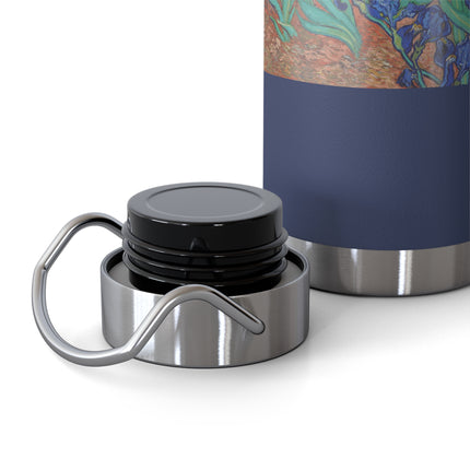 Irises by Vincent Van Gogh Copper Vacuum Insulated Bottle, 22oz
