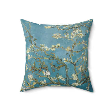 Almond Blossom by Vincent van Gogh Spun Polyester Square Pillow