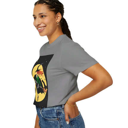 A Witch’s Moonlit Flight Unisex Garment-Dyed T-shirt