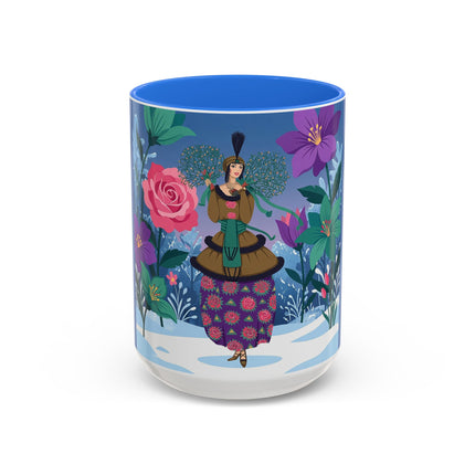 🌹❄️ The Holly Rose Of Winter Colorful Mug – Art Deco Christmas Garden