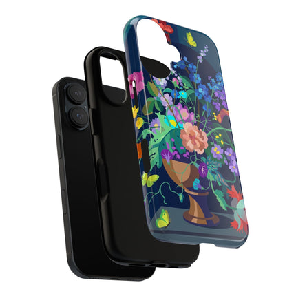 Midnight Floral Reverie Phone Case – Vibrant Bloom & Enchanted Beauty