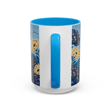 🌼🦋 The Enchanted Butterfly Garden Promenade Colorful Mug – Art Deco Floral Whimsy