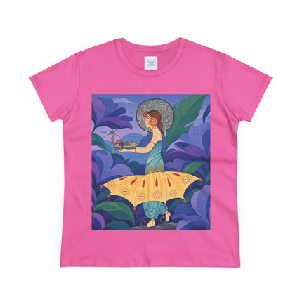 🦋🌿 The Butterfly Garden Offering Cotton Tee – Art Deco Botanical Fantasy