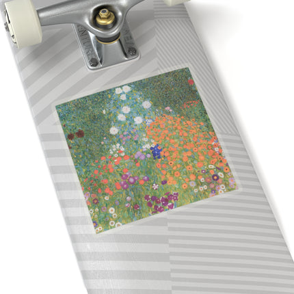 Cottage Garden by Gustav Klimt Kiss-Cut Stickers (4 Sizes)