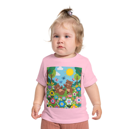 Woodland Bear Cubs at Play Baby T-Shirt – A Forest Full of Joy