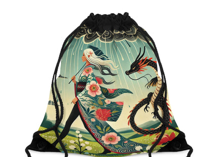 The Dragon Fairy’s Stride Drawstring Bag
