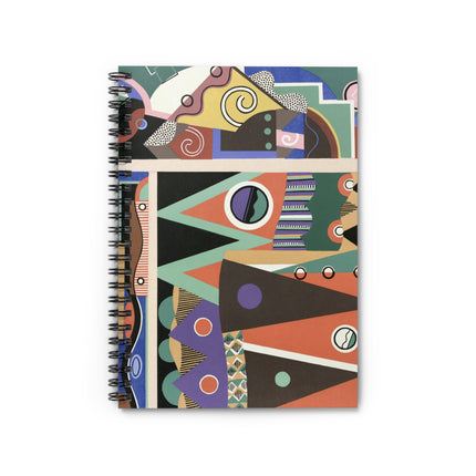 Collection decors et couleurs Pl.03 by Georges Valmiers Spiral Notebook - Ruled Line