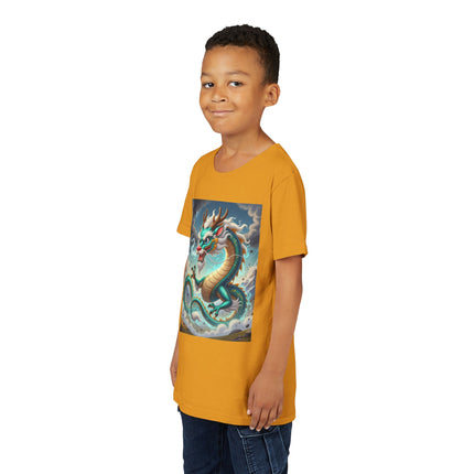 Tibetan Dragon in Battle Youth Short Sleeve Tee