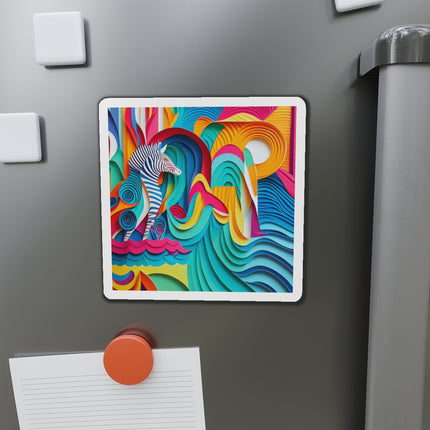 Surfing Zebra Die-Cut Magnets (5 Sizes)