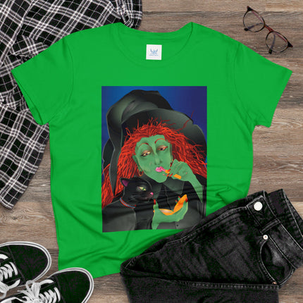 Mirror, Mirror A Witch's Touch Women's Midweight Cotton Tee