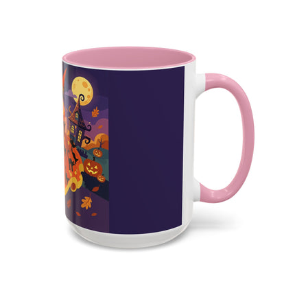 🐈‍⬛🎃 The Black Cat Witch Of Pumpkin Manor Colorful Mug – Whimsical Halloween Charm