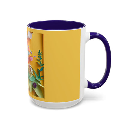 Origami Bicycle Colorful Mugs (11oz, 15oz)