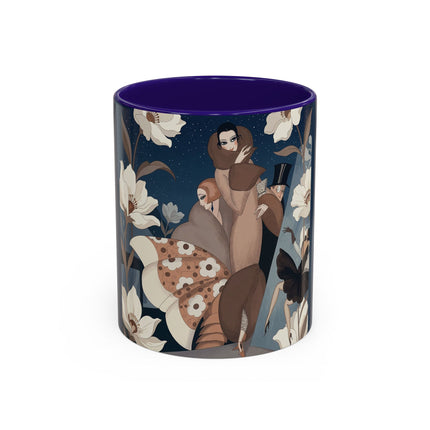 🌸✨ The Midnight Magnolia Masquerade Colorful Mug – Art Deco Nocturne