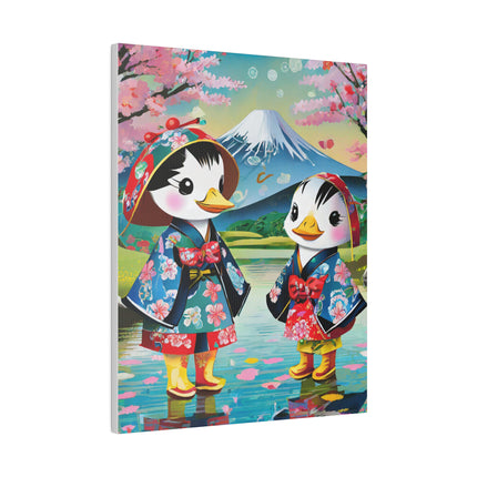 Rainy Day Ducks Matte Canvas, Stretched, 0.75"