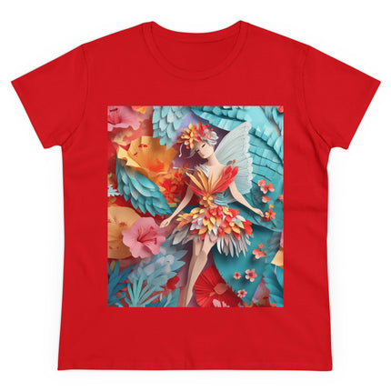 Hibiscus Fairy Women's Midweight Cotton Tee
