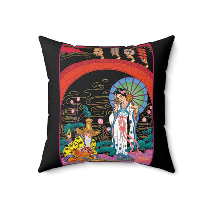 The Romance of Perfume by George Barbier Spun Polyester Square Pillow