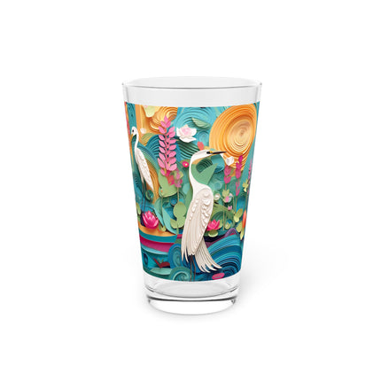 Elegant Egret Oasis Glass, 16oz