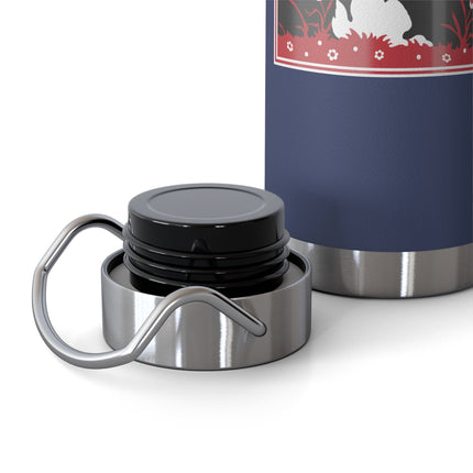 The Enchanting White Terrier with a Red Bow Copper Vacuum Insulated Bottle, 22 oz