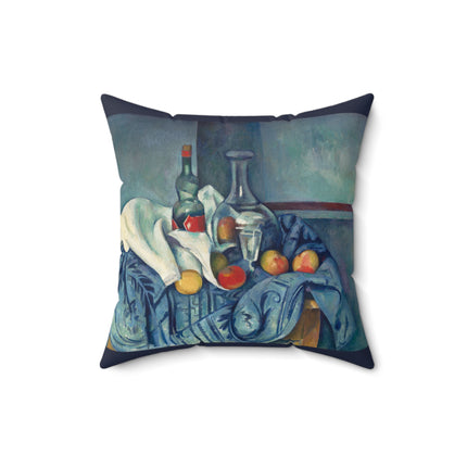 The Peppermint Bottle by Paul Cézanne Spun Polyester Square Pillow