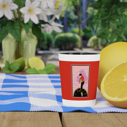 Woman Waiting for her Beloved at 1:59 by Kobayashi Kaichi Ceramic Shot Glass
